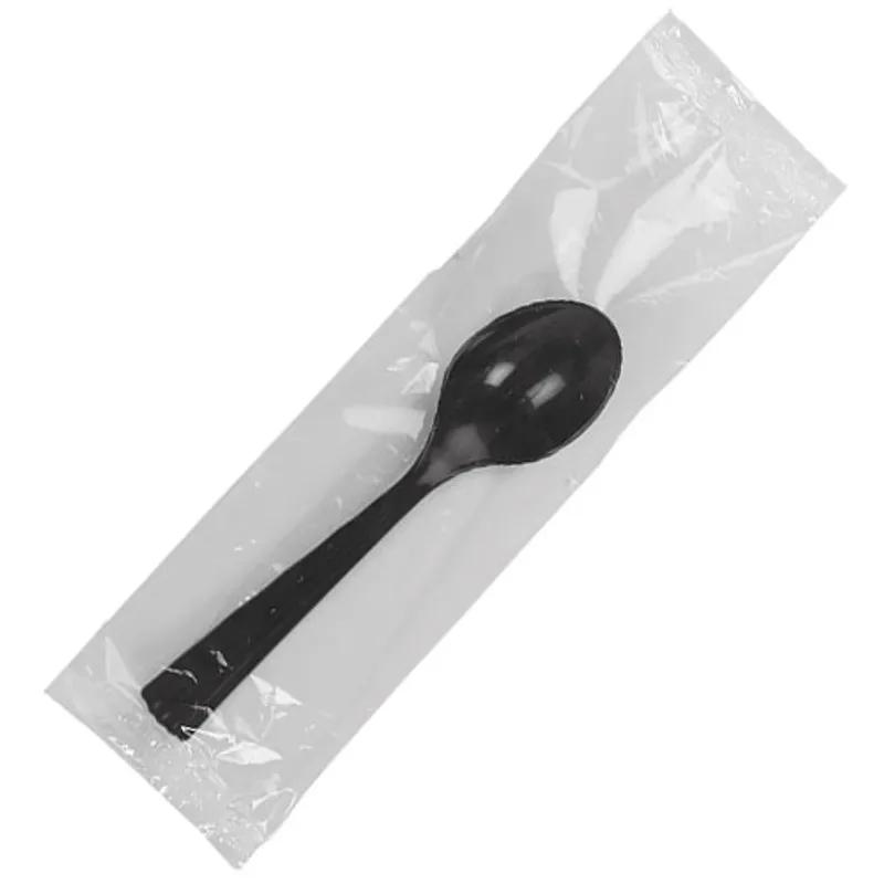 WNA Teaspoon PP Black Heavy Duty Individually Wrapped 1000/Case