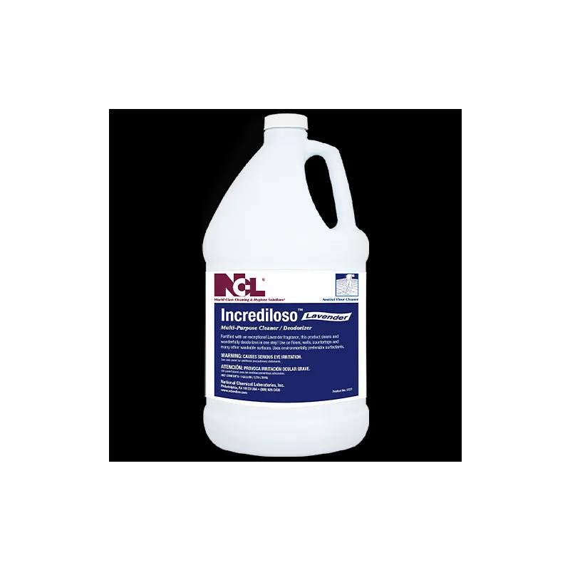 Incrediloso Lavender All Purpose Cleaner Deodorizer 6X6X12 IN 1 GAL Multi Surface Liquid 4/Case