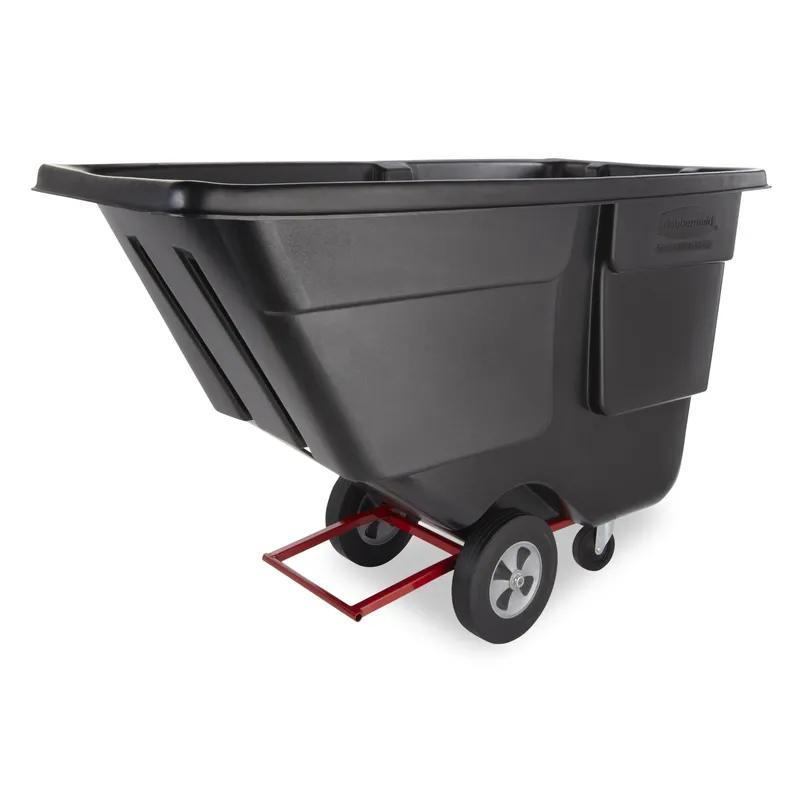 Utility Tilt Truck 32X69X43.75 IN 1 Cubic Yard 850 LB Black Red Resin FDA Approved Rotomolded 1/Each