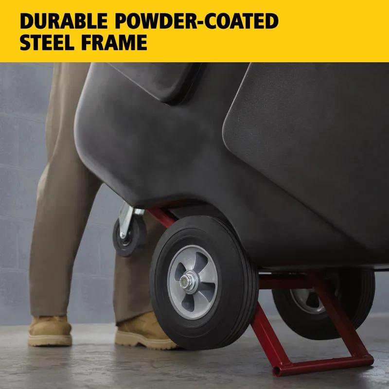 Utility Tilt Truck 32X69X43.75 IN 1 Cubic Yard 850 LB Black Red Resin FDA Approved Rotomolded 1/Each