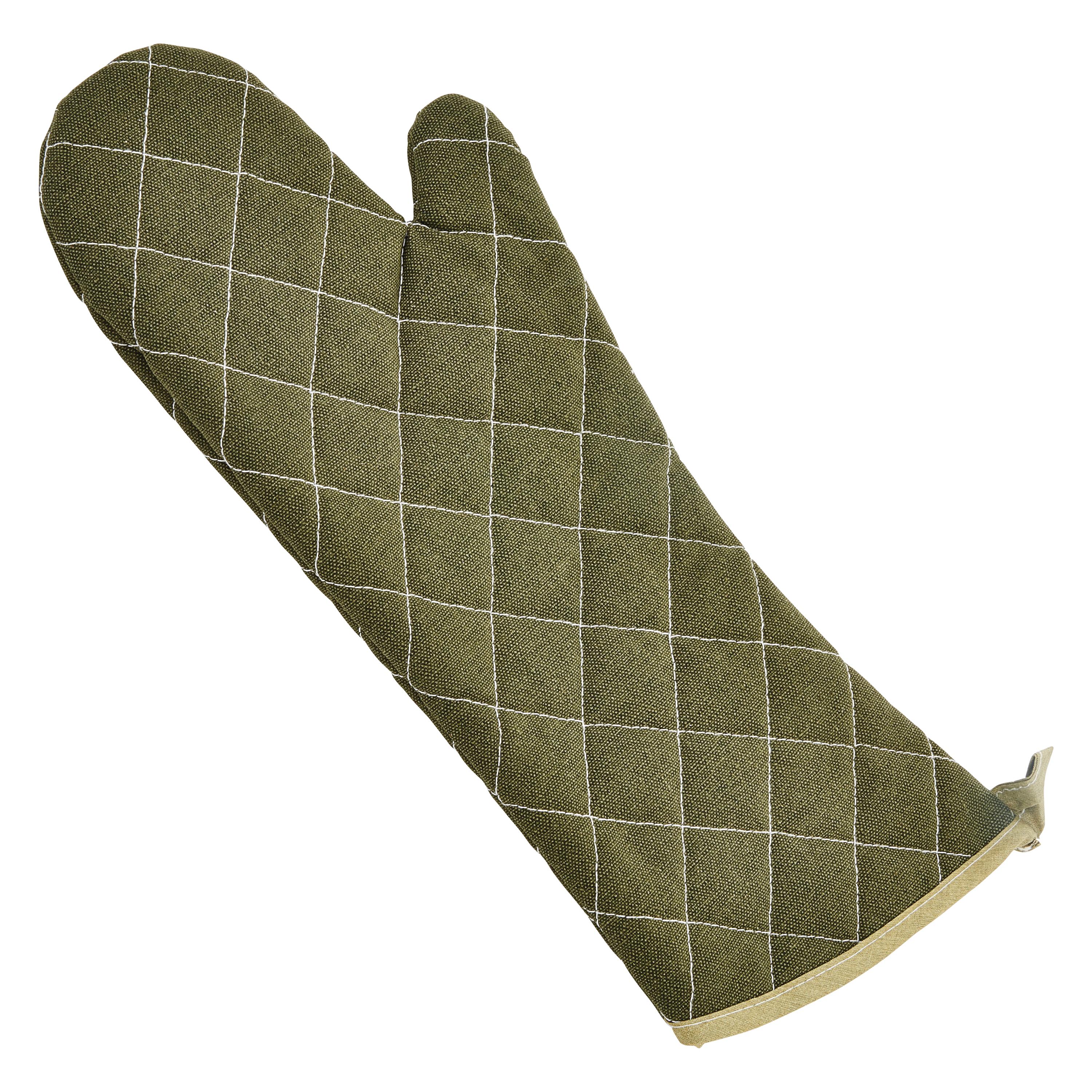 Oven Mitt 17 IN Cotton Green 12/Case