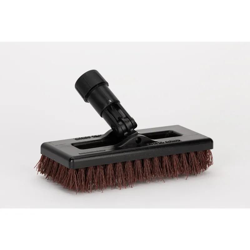 Carlisle Foodservice Products® Flo-Pac® Swivel Scrub Scrub Brush 8 IN Plastic Nylon Red 1/Each