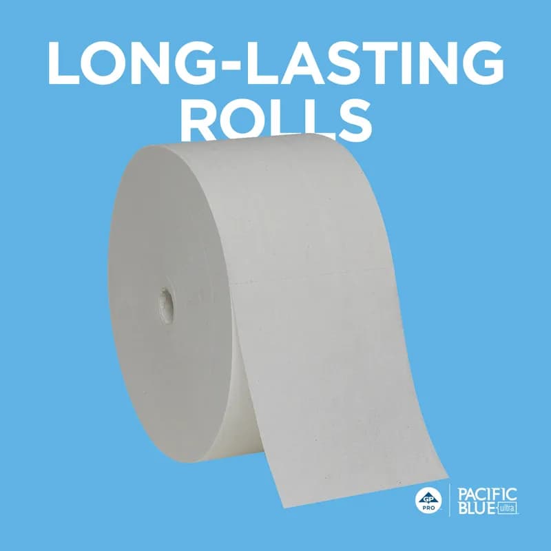 Pacific Blue Ultra™ Toilet Paper & Tissue Roll 4X3.2 IN 2PLY White Coreless EPA Indicator 1700 Sheets/Roll 24 Rolls/Case