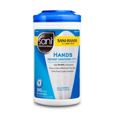 Sani Professional® Hands Hand Sanitizer Wipe 70% Ethyl Alcohol 300 Sheets/Pack 6 Packs/Case 1800 Sheets/Case