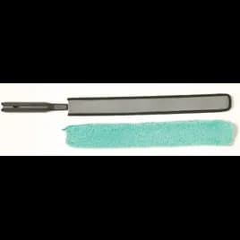 Hygen™ Dusting Wand & Duster 28.75X3.25X1.50 IN Microfiber Black Green Reusable Quick Connect Flexi Wand 6/Case
