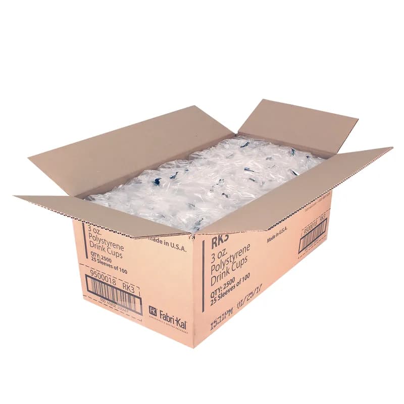 RK Cold Cup 3 OZ HIPS Translucent 2500/Case