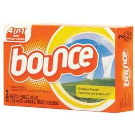 Bounce® Outdoor Fresh Laundry Softener Sheet Coin Vend 2 Count/Pack 78 Packs/Case 156 Count/Case