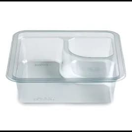 Fresh 'n Clear® GoCube® Take-Out Container Base 30 OZ 2 Compartment PET Clear 200/Case