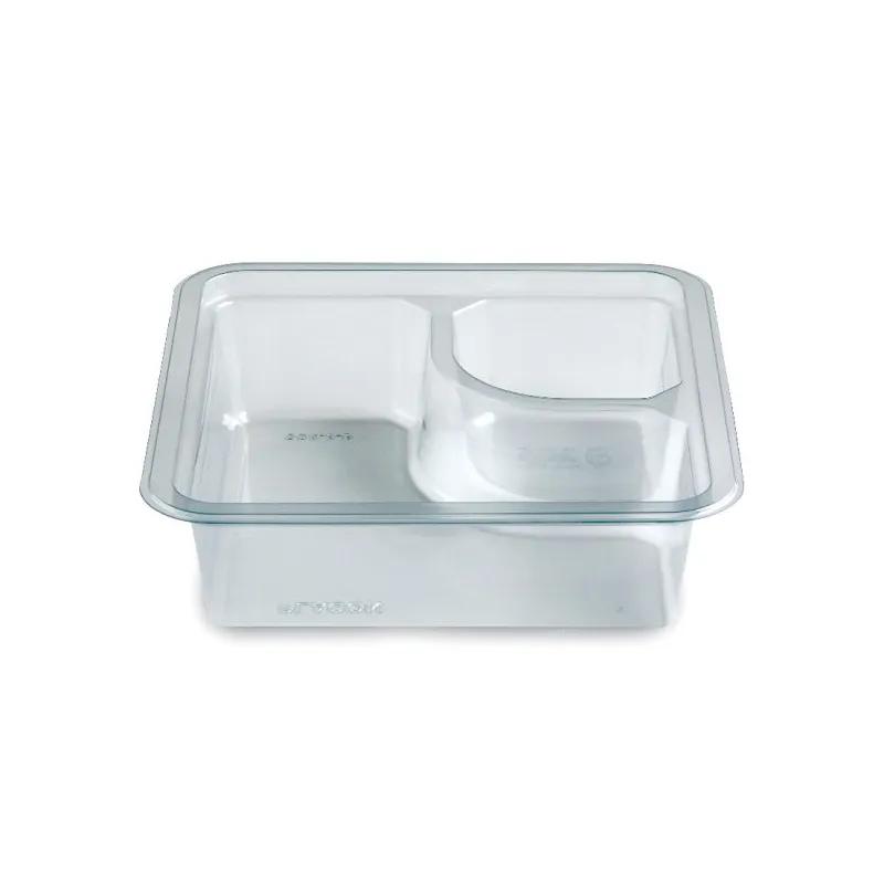 Take-Out Container Base 30 OZ 2 Compartment PET Clear 200/Case