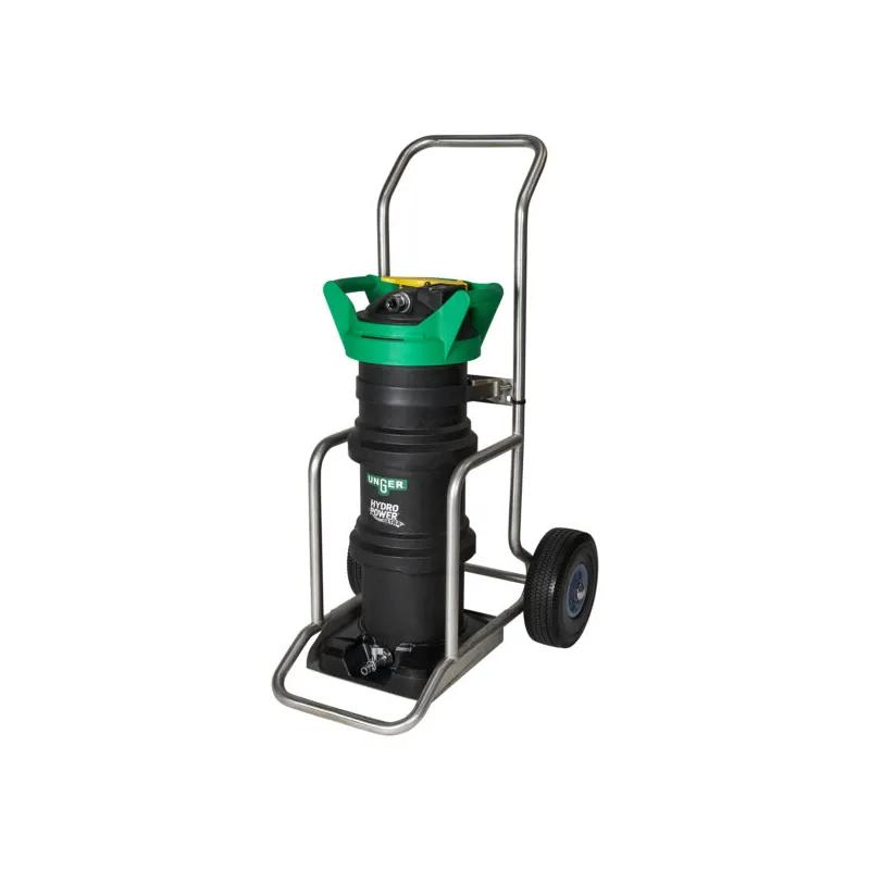 HydroPower® Ultra Professional Indoor Window Cleaning System Alum Plstc Blk Grn Large Tnk W/Cart With 3 Resin Pk 1/Each