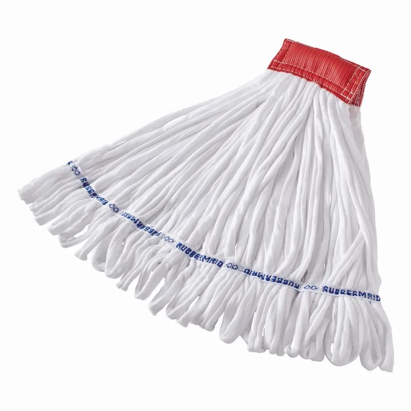 Mop Large (LG) 24 OZ White Knitted Fleece Cotton Polyester Blend Rough Floor 5IN Headband 1/Each