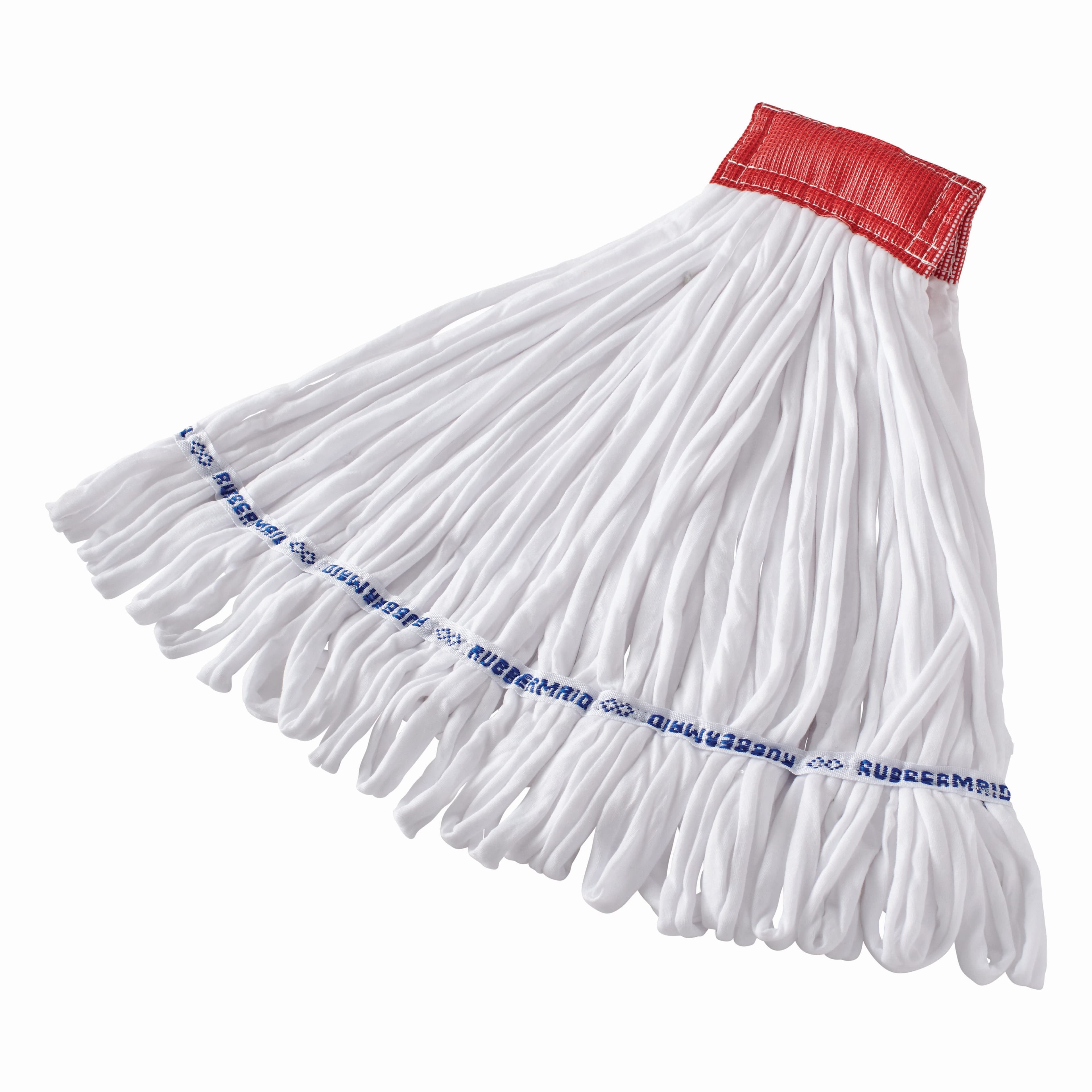 Mop Large (LG) 24 OZ White Knitted Fleece Cotton Polyester Blend Rough Floor 5IN Headband 1/Each