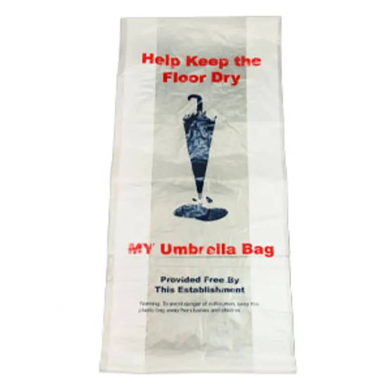 Victoria Bay Umbrella Bag 8X3X24 IN Clear Plastic 20MIC 1000/Case