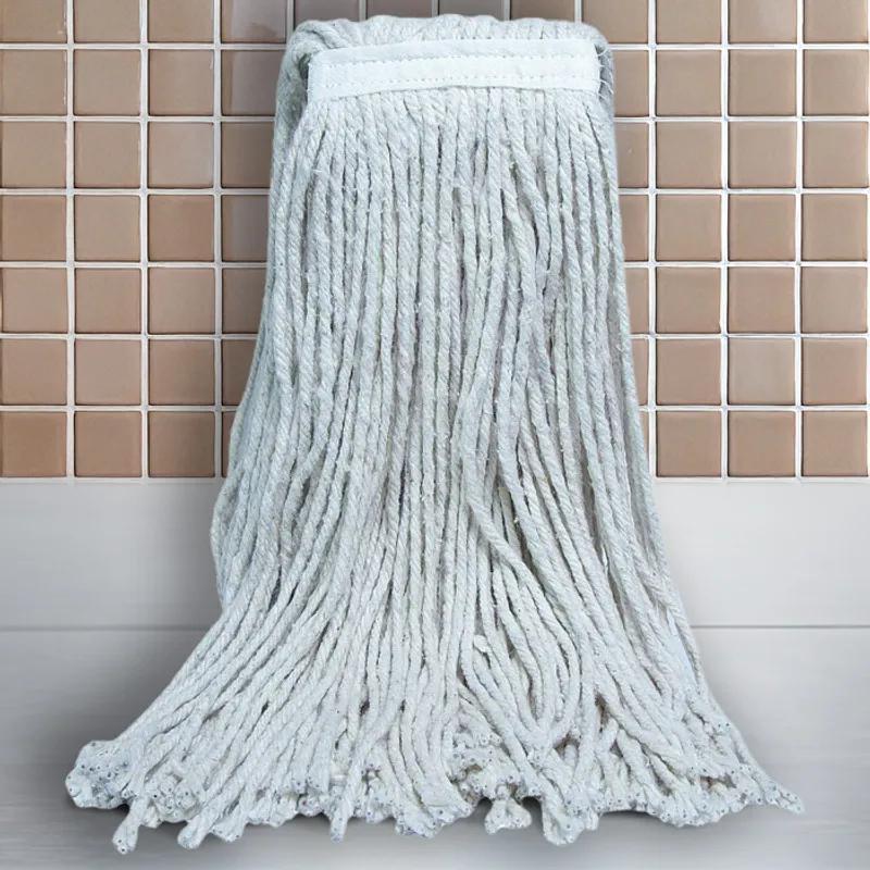 Mop Head 16 OZ White Cotton 4PLY Cut End Narrow Headband 1/Each