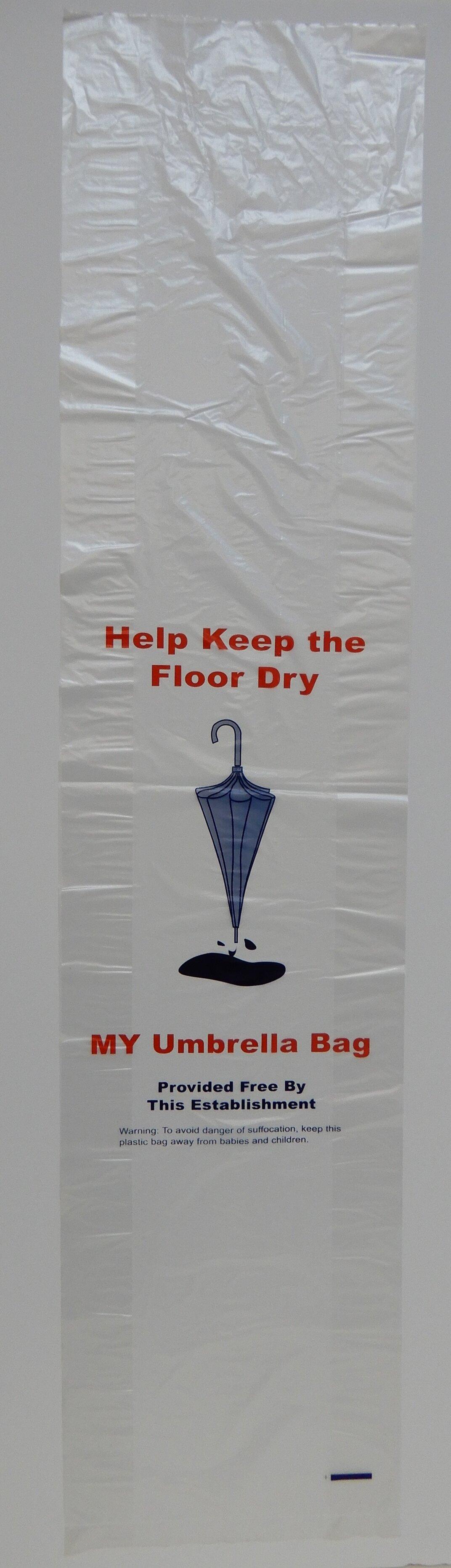 Umbrella Bag 8X3X35 IN Clear Plastic 20MIC 1000/Case