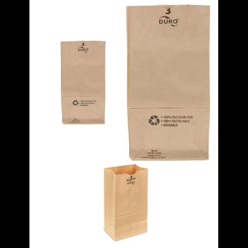 Duro® Bag 4.75X3X8.5 IN 3 LB Virgin Paper 52# Extra Heavy Kraft With Self-Opening (SOS) Closure Bulwark 400/Bundle