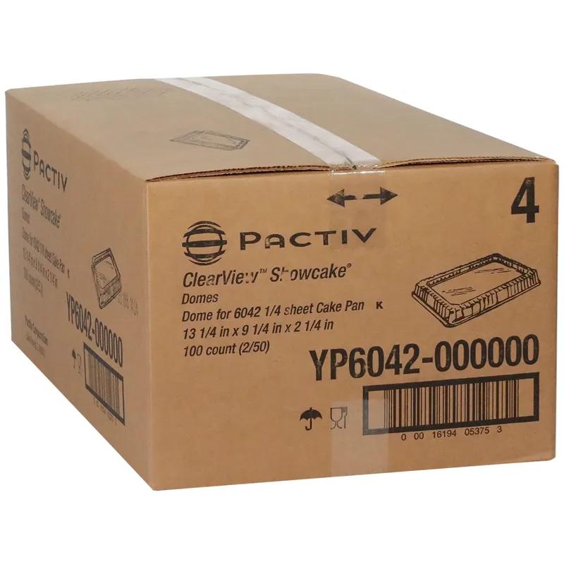 Lid Dome 1/4 12.38X8.38X2.25 IN OPS Clear Circle For Cake Bakery Container 100/Case