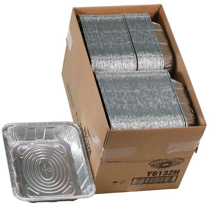 Steam Table Pan 1/2 Size 120 OZ 11.8X9.4X2.6 IN Aluminum Silver Rectangle Deep 100/Case