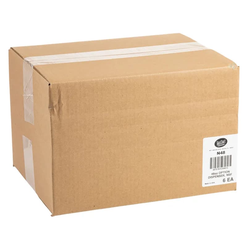 Tritan Jar Dispenser 48 OZ Styrene-Butadiene Block Copolymer (SBC) Clear With Black Top 1/Each
