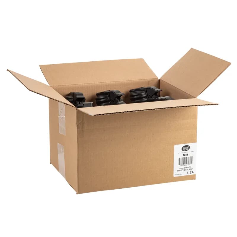 Tritan Jar Dispenser 48 OZ Styrene-Butadiene Block Copolymer (SBC) Clear With Black Top 1/Each
