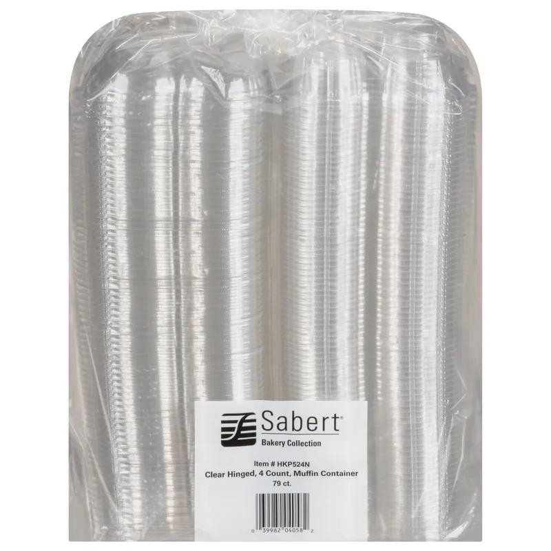 Cupcake Hinged Container Jumbo 4 CT Clear 158/Case