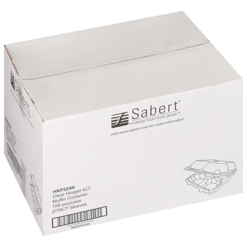 Cupcake Hinged Container Jumbo 4 CT Clear 158/Case