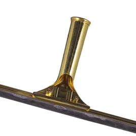 GoldenClip® Window Squeegee Brass Rubber Gold Black Complete Straight With 10IN Head 1/Each