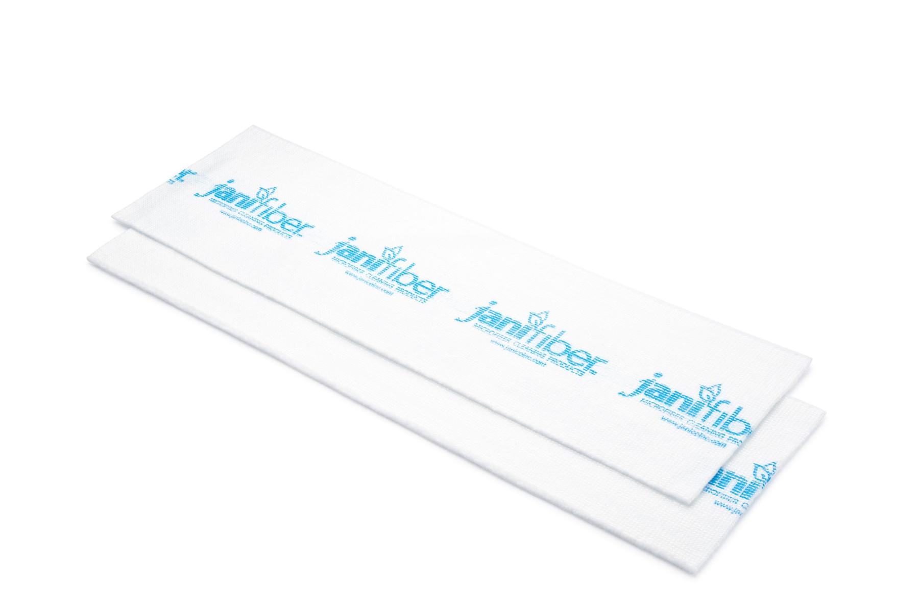 JaniFiber Mop Head 18X5.5 IN White Microfiber Flat Disposable 200/Case