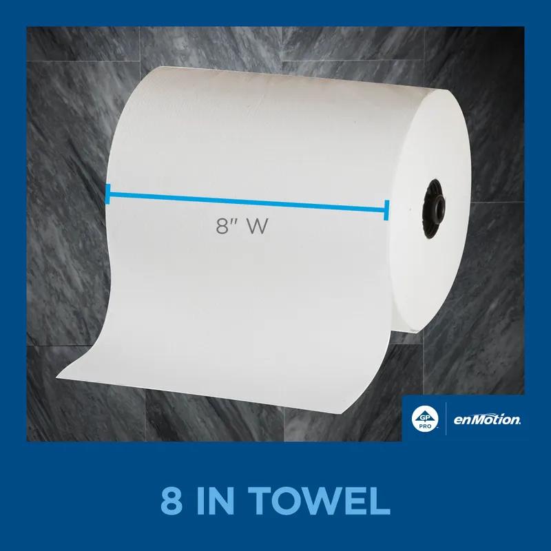 enMotion® Roll Paper Towel 8.2IN X550FT 1PLY White Standard Roll 6.7IN Roll 1.563IN Core Diameter 6 Rolls/Case