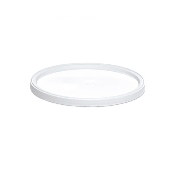 Classic Line Lid Flat 8.85X0.535 IN LLDPE White Round For 160 OZ Container 100/Case