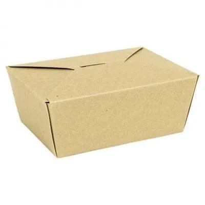 INNOBOX EDGE #4 Take-Out Box Fold-Top 8X6X4 IN Kraft Paperboard Single Wall Poly-Coated Paper Kraft Rectangle 90/Case