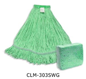 Mop Head 5 IN Green Synthetic Fiber 4PLY Loop End 1/Each