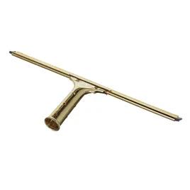 GoldenClip® Window Squeegee Brass Rubber Gold Black Complete Straight With 14IN Head 1/Each