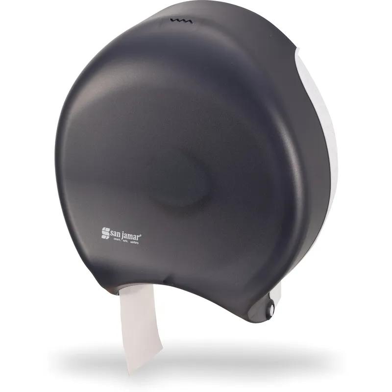 San Jamar Classic Toilet Paper Dispenser HIPS Wall Mount Black Jumbo (JRT) 1/Each