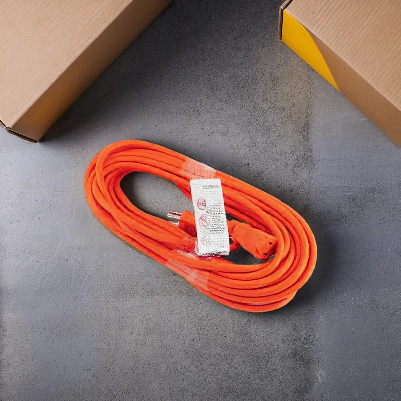 Extension Cord 50 FT Orange 16GA Heavy Duty 3-Wire Grounded 1/Each
