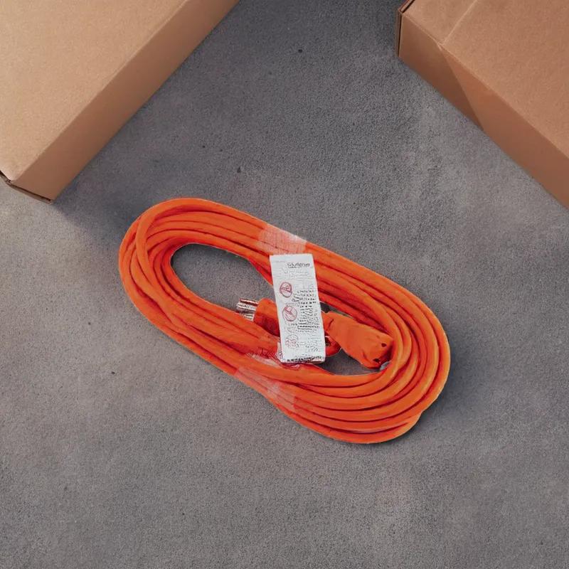 Extension Cord 50 FT Orange 16GA Heavy Duty 3-Wire Grounded 1/Each