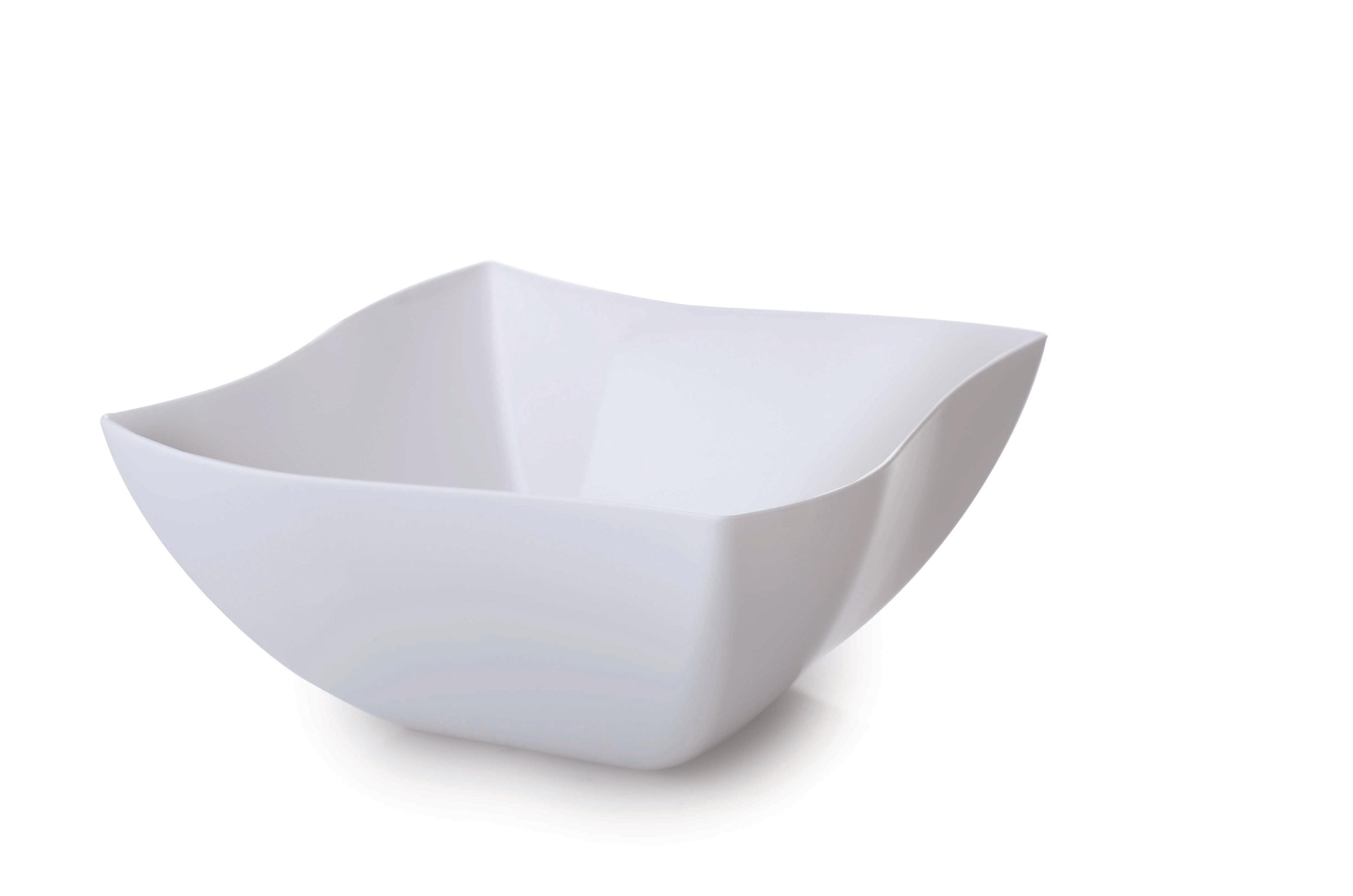 Salad Bowl 8 OZ PS White Square 80/Case
