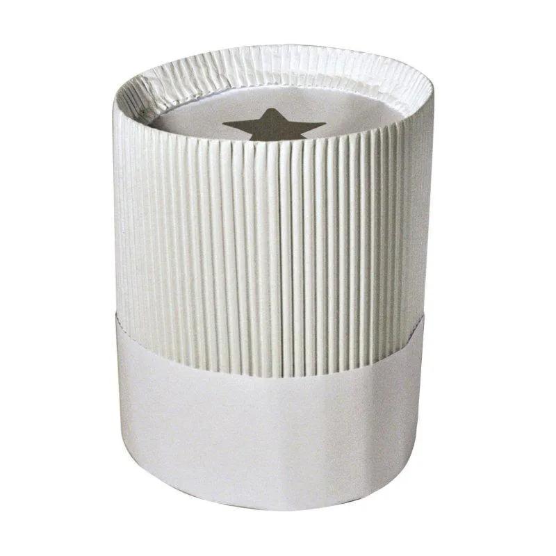 Adult Chef Hat 9 IN White Paper Disposable Fluted 12 Count/Pack 1 Packs/Case