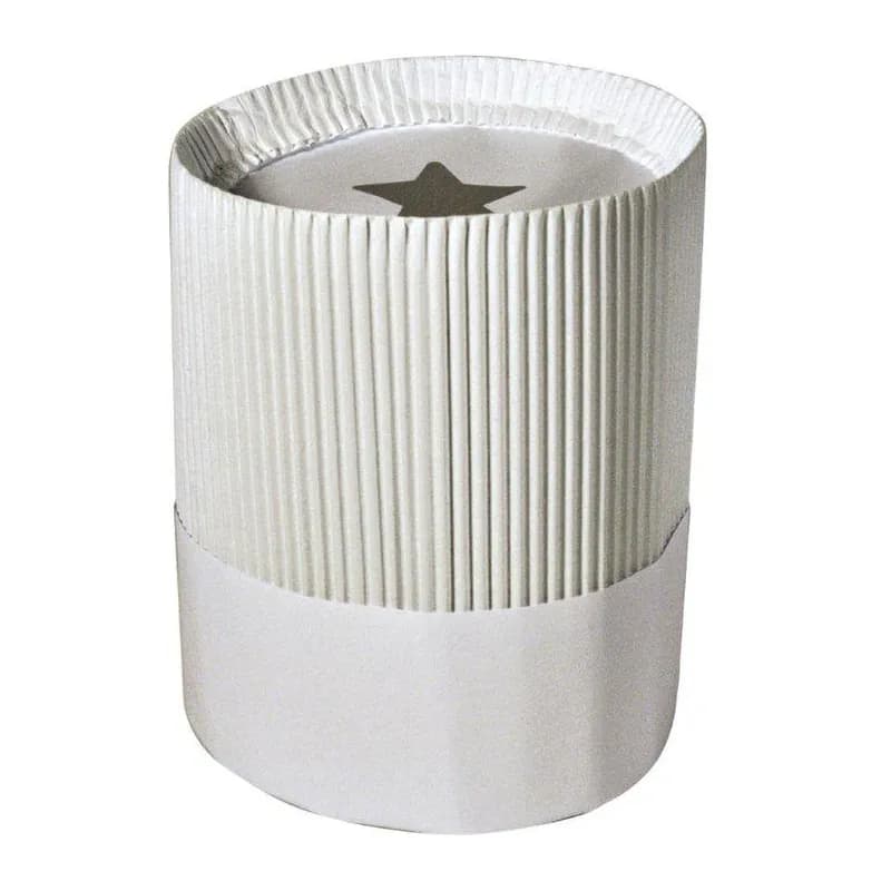 Adult Chef Hat 9 IN White Paper Disposable Fluted 12 Count/Pack 1 Packs/Case