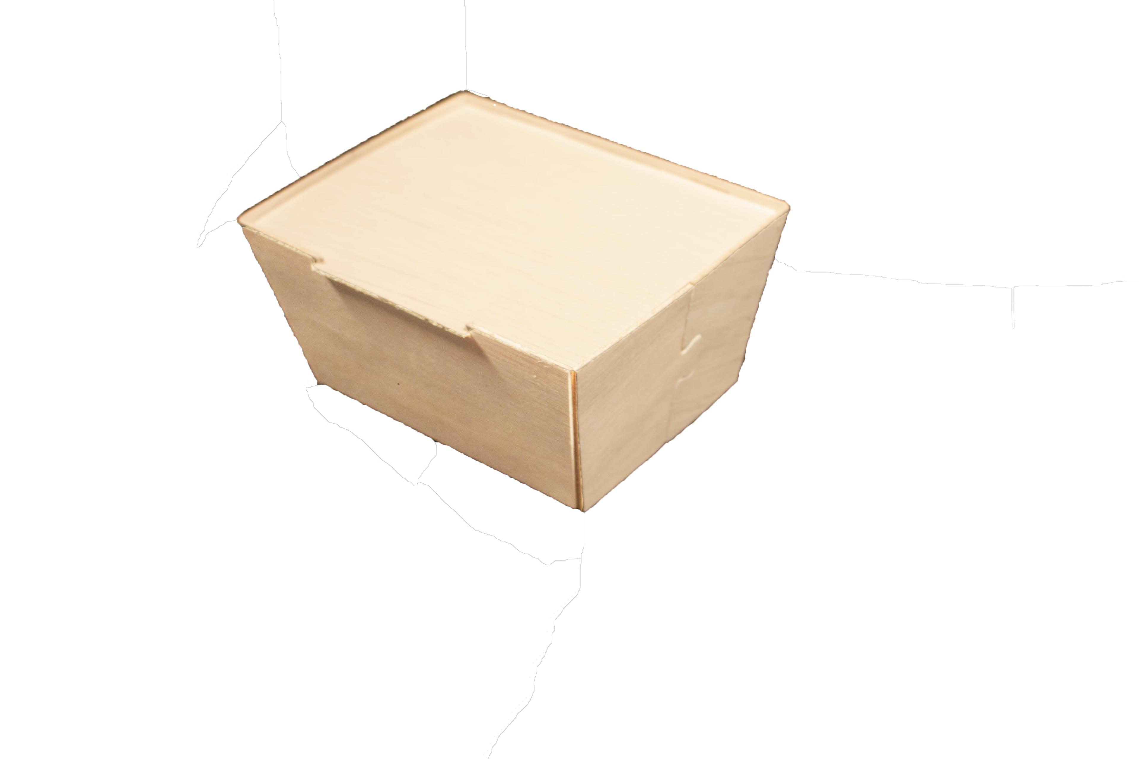 Click 'n Lock Petite Take-Out Box Base & Lid Combo 3X4X2 IN Palm Leaf Natural Rectangle 300/Case