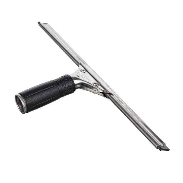 Pro Squeegee 14 IN Stainless Steel Rubber Silver Black Complete Wide Blade 1/Each