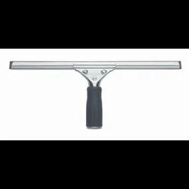 Professional Squeegee Stainless Steel Rubber Silver Black Complete Straight With 14IN Head 1/Each