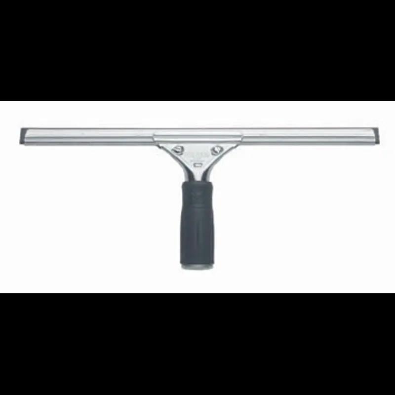 Professional Squeegee Stainless Steel Rubber Silver Black Complete Straight With 14IN Head 1/Each