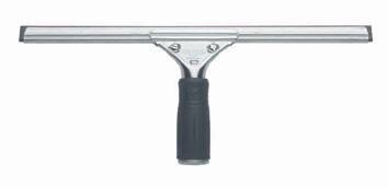 Professional Squeegee Stainless Steel Rubber Silver Black Complete Straight With 14IN Head 1/Each