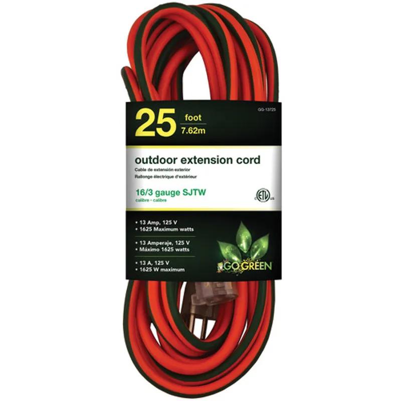 Extension Cord 25 FT Orange 16GA 3-Wire Grounded 1/Each