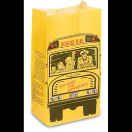 Bagcraft® Dubl Wax® Bakery Bag 13.38X11.88X6.25 IN Wax Coated Paper Yellow Red Black School Bus 500/Case