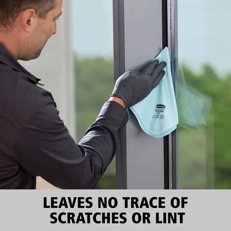 Executive Series™ HYGEN Glass Cloth 16X16 IN Microfiber Blue 1/Each