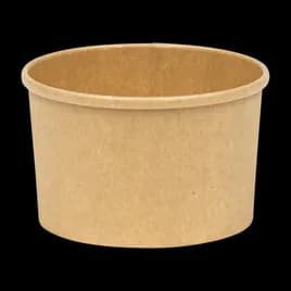Soup Food Container Base 16 OZ Kraft Paperboard Kraft Squat Leak Resistant 500/Case