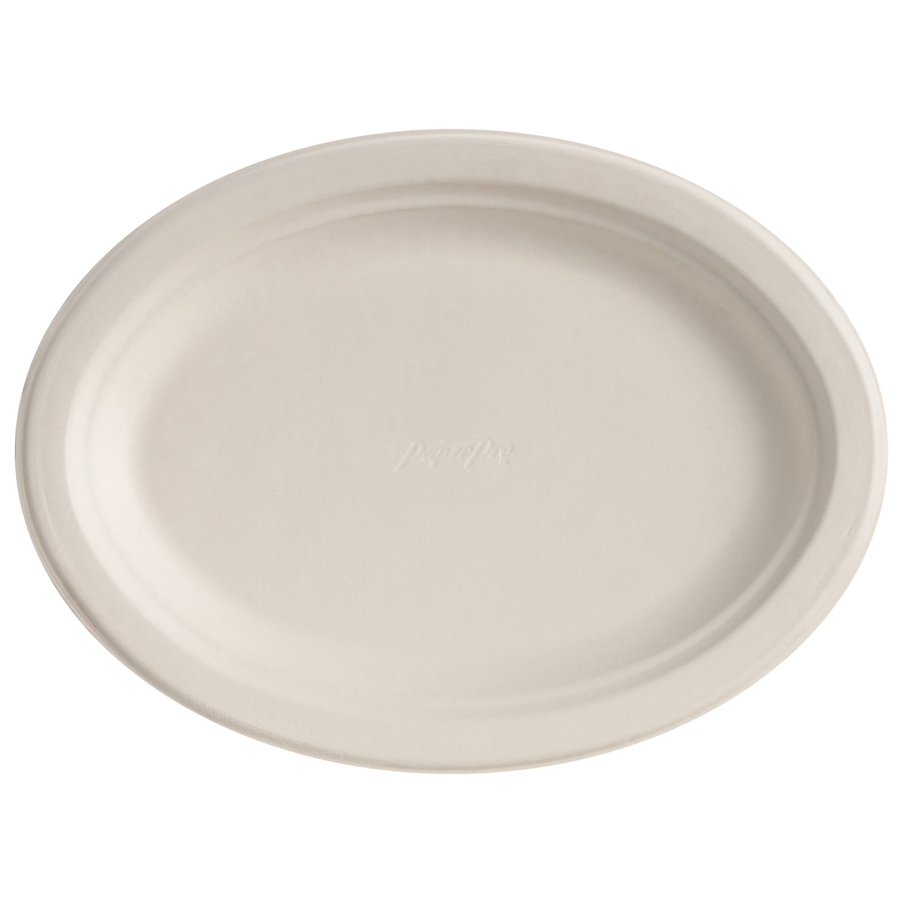 PaperPro® Naturals Serving Tray Base 7.5X10 IN Molded Fiber Kraft Oval 500/Case