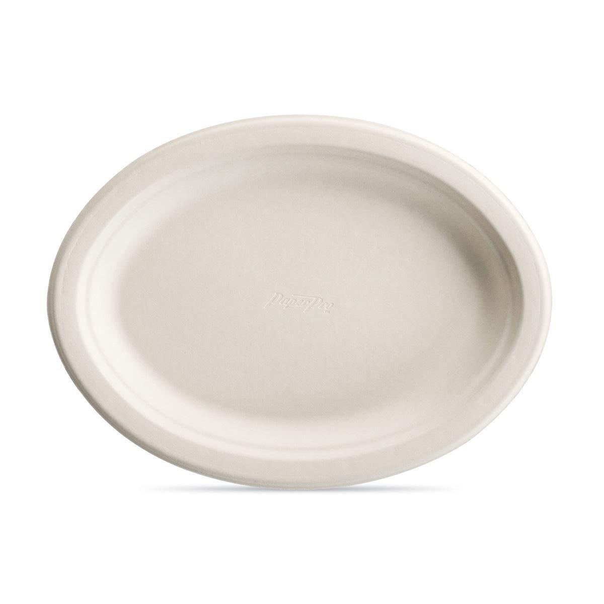 PaperPro® Naturals Serving Tray Base 7.5X10 IN Molded Fiber Kraft Oval 500/Case